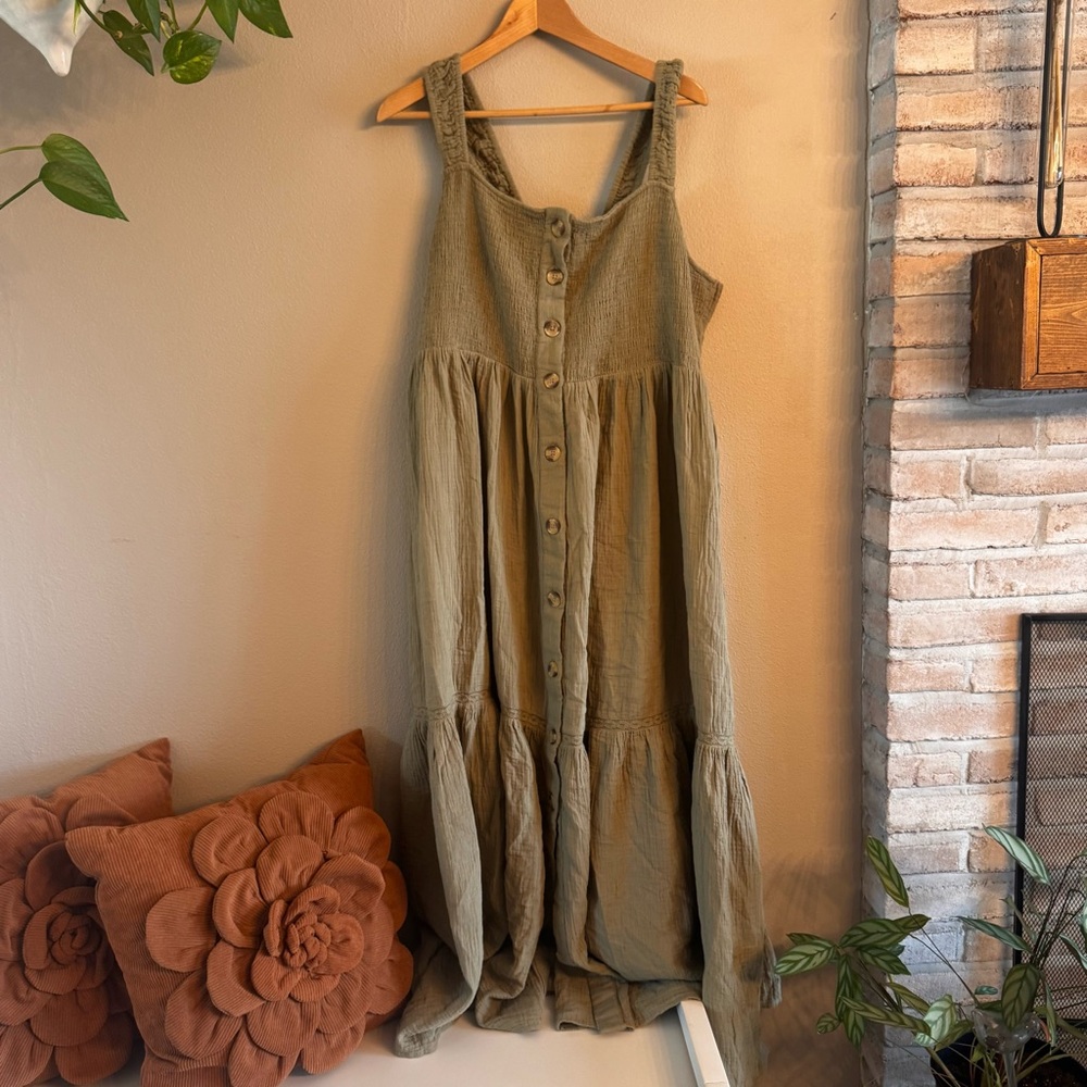 ASOS Tiered Button-Front Maxi‎ Dress - Picture 2 of 7